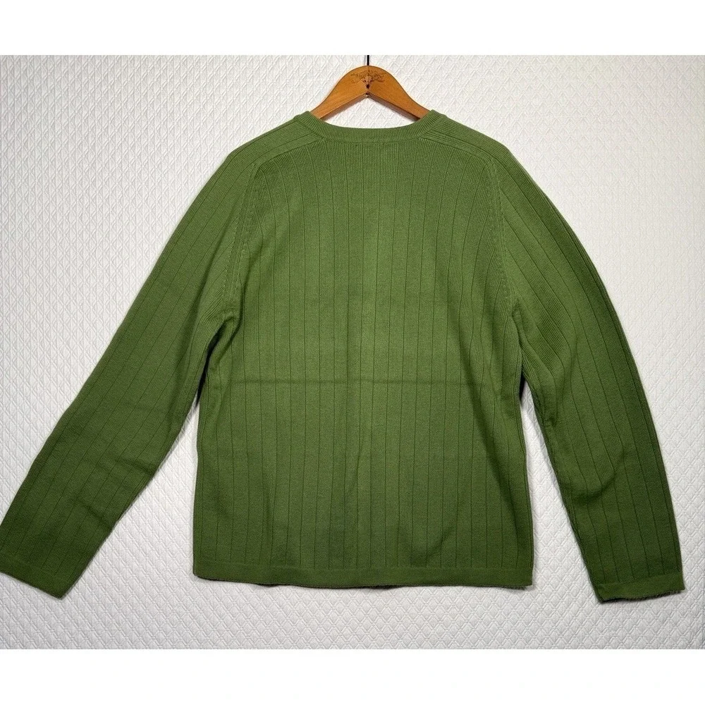 Vintage Abercrombie & Fitch A92 Muscle Sweater Men's Large Green Long Sleeve Y2K